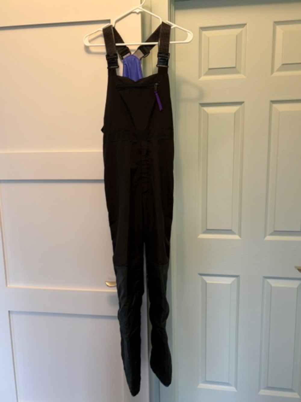 SIERRA DESIGNS Ladies sz S Gore-Tex bib pants black with purple lining